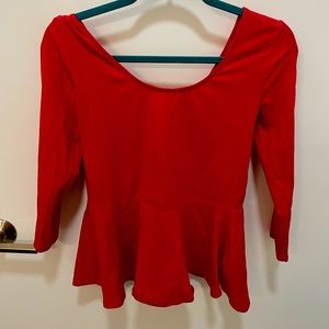 Red peplum Top from Express